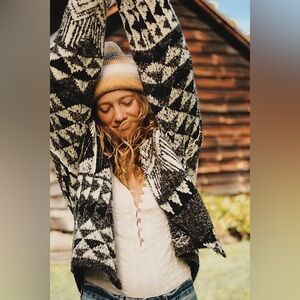 NWT FREE PEOPLE One And Another Cardi- Black $228MSRP